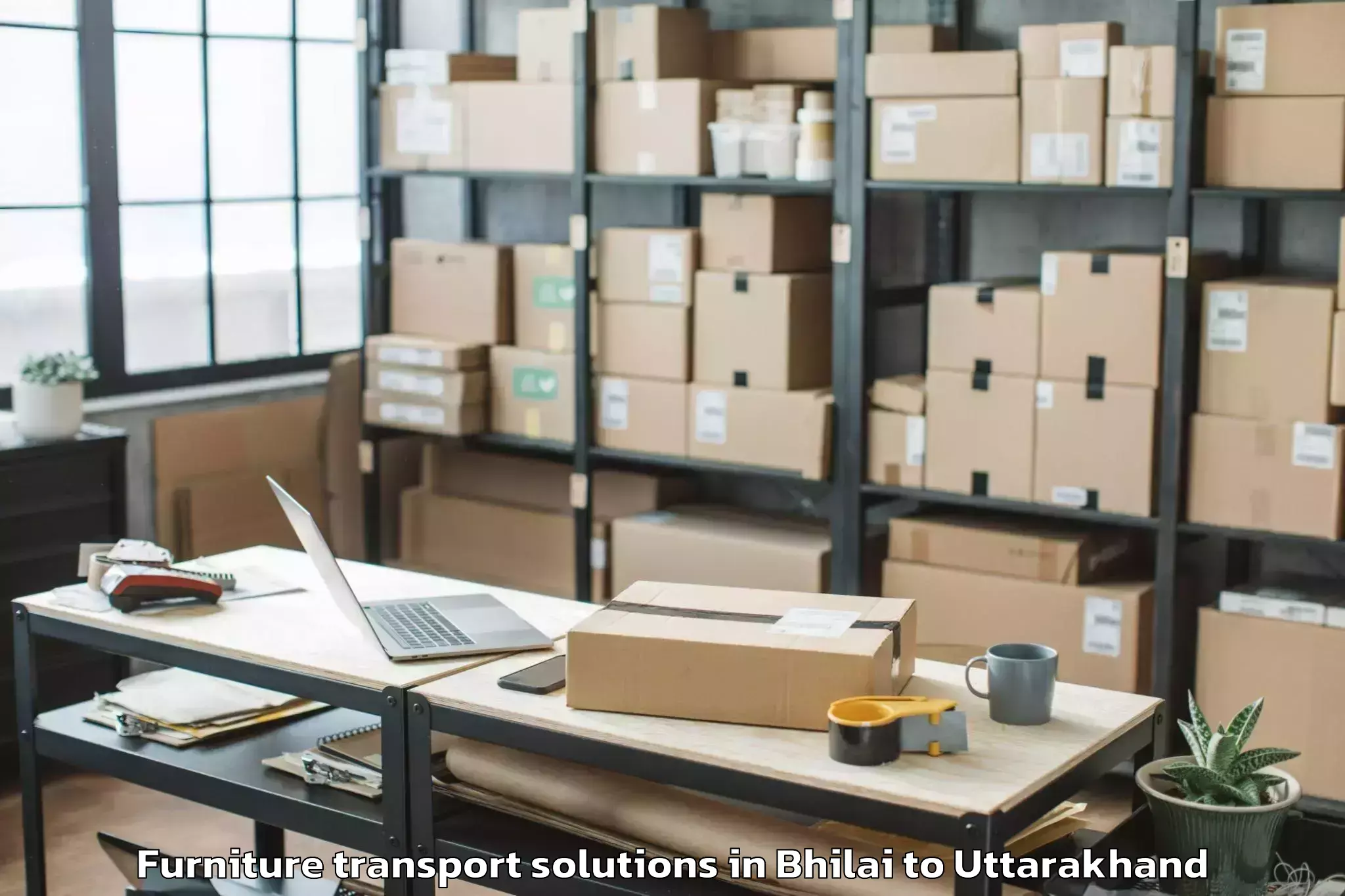 Expert Bhilai to Uttarakhand Furniture Transport Solutions